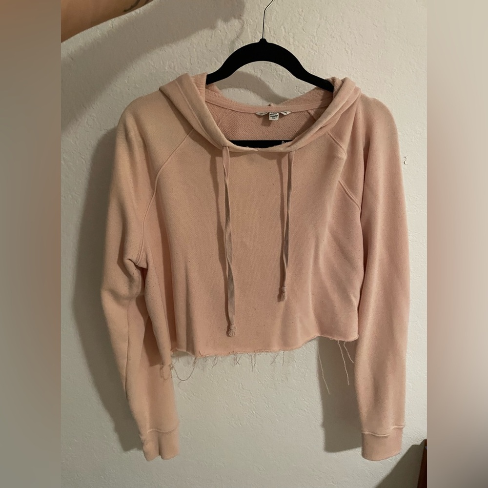 Cropped pink hoodie Large